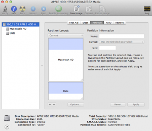 Disk Utility на Mac OS X